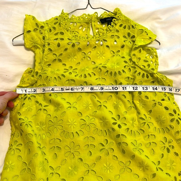 J. Crew eyelet top with flutter sleeves and matching cami underneath. - Picture 7 of 8
